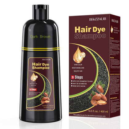 BELEZALIB Dark Brown Hair Dye Shampoo front view