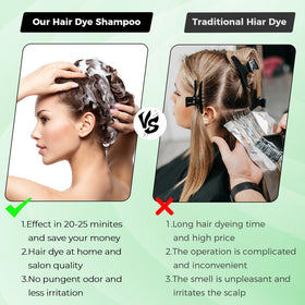 BELEZALIB Dark Brown Hair Dye Shampoo ingredients close-up