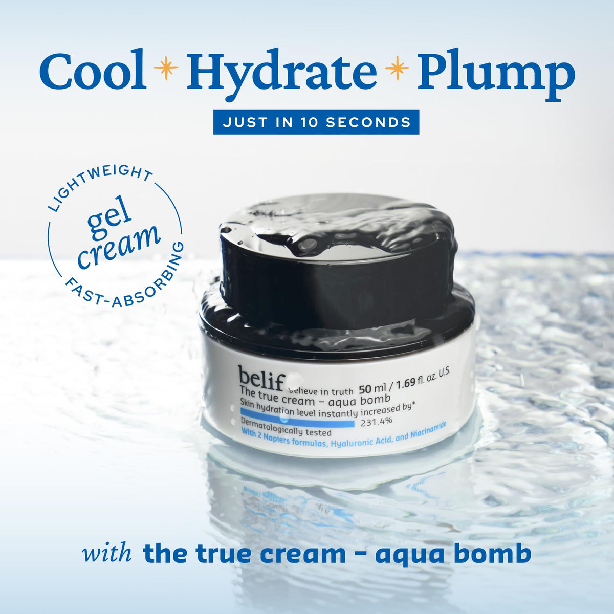 belif Aqua Bomb Daily Niacinamide Moisturizer packaging