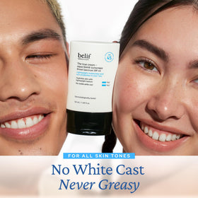 belif Aqua Bomb SPF 45 Sunscreen applying on face