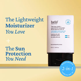 belif Aqua Bomb SPF 45 Sunscreen texture on hand