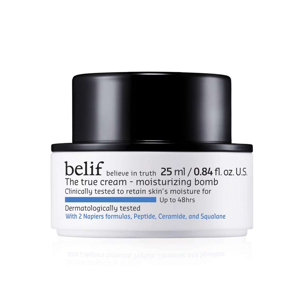 belif Moisturizing Bomb front view with creamy texture