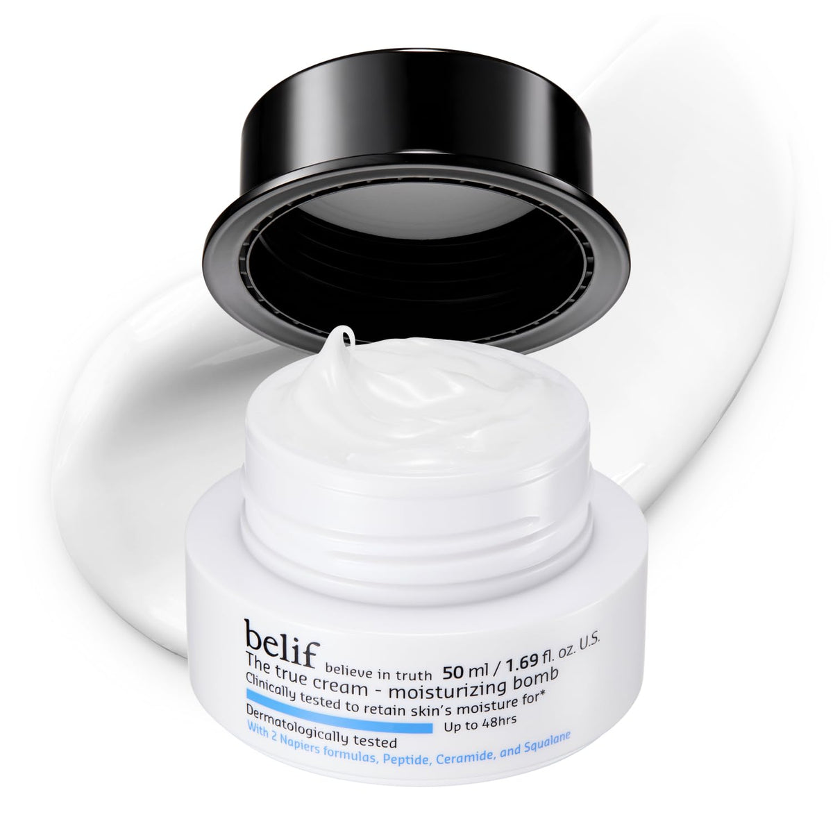 belif Moisturizing Bomb front view with creamy texture