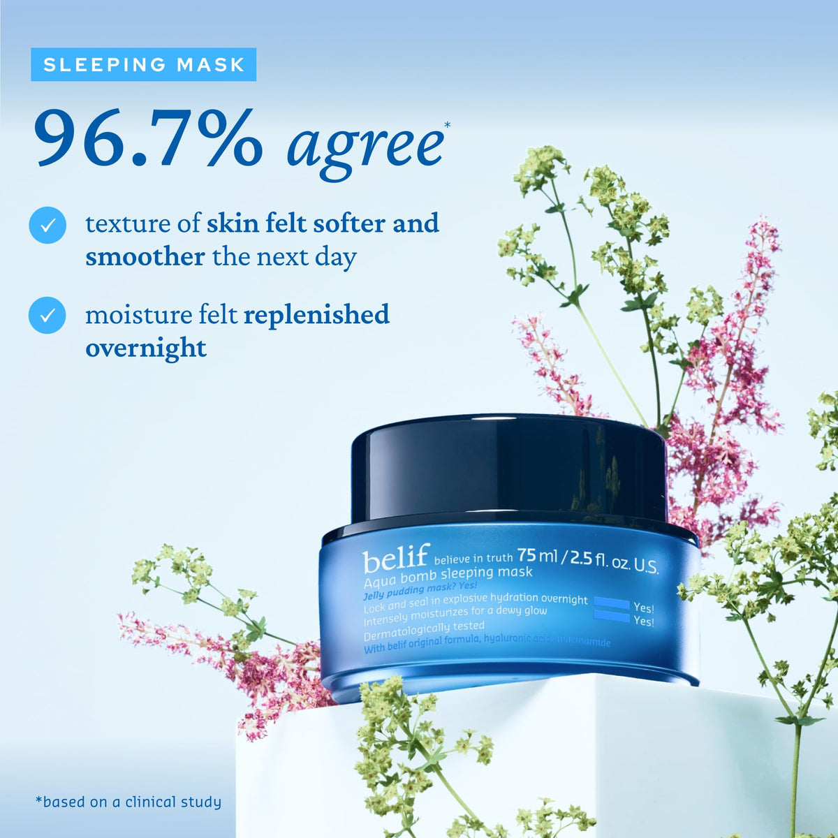 belif Vitamin E Jelly Overnight Mask lifestyle scene