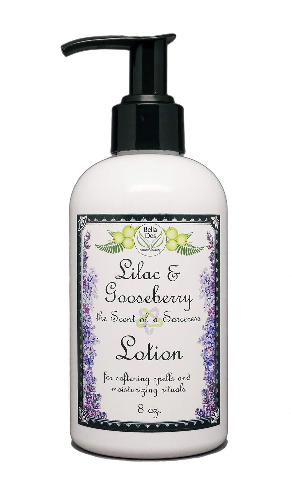 BELLA DES NATURAL BEAUTY Lilac and Gooseberry Moisturizing Lotion 8 oz front view