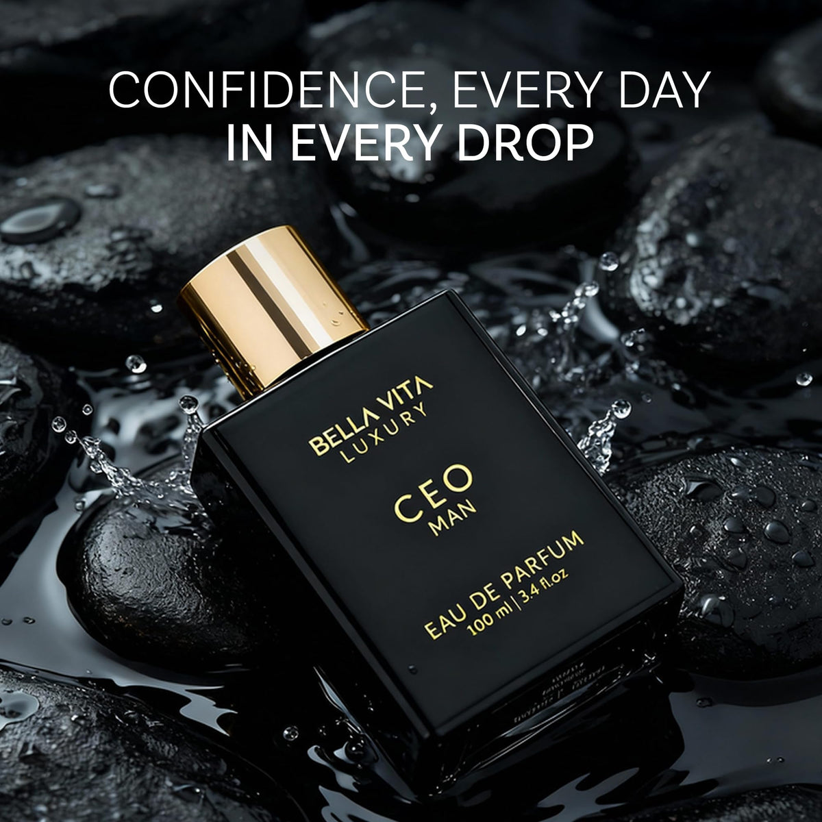 Bella Vita Luxury CEO MAN Eau de Parfum bottle with cap