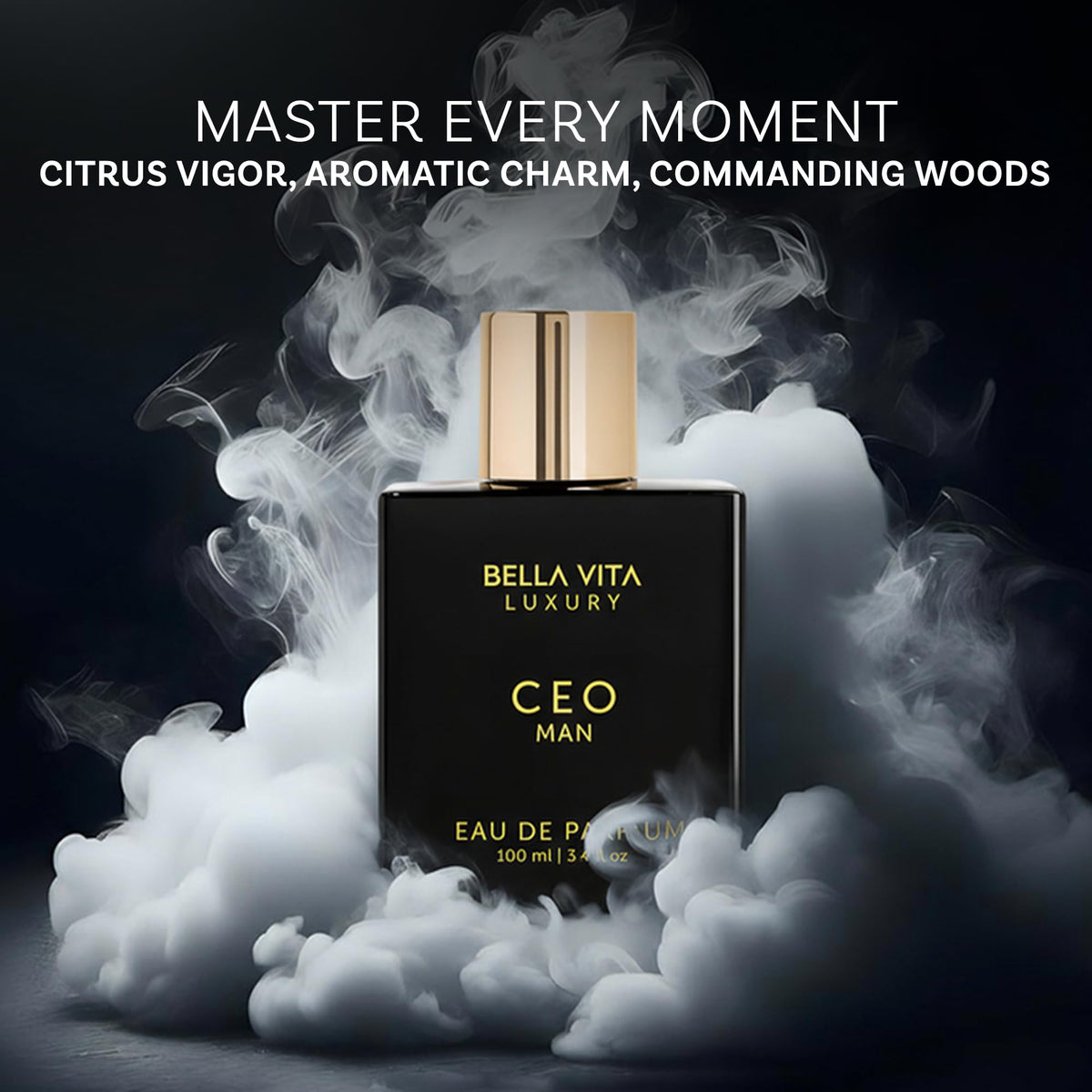 Bella Vita Luxury CEO MAN Eau de Parfum close-up of label