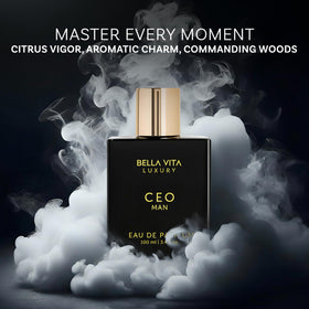Bella Vita Luxury CEO MAN Eau de Parfum close-up of label