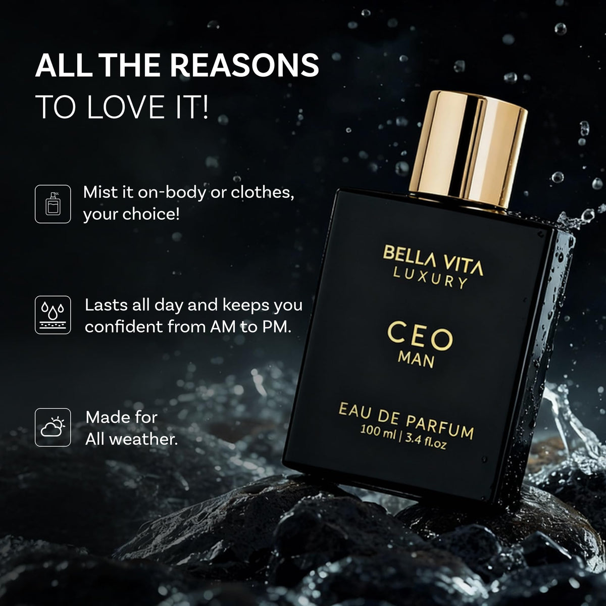 Bella Vita Luxury CEO MAN Eau de Parfum packaging