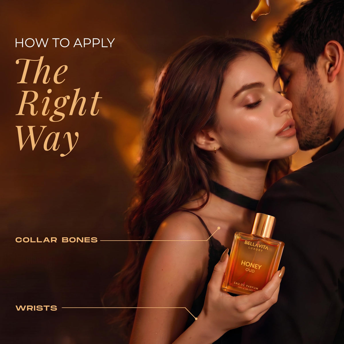 Bella Vita Luxury Honey Oud Eau de Parfum in lifestyle setting