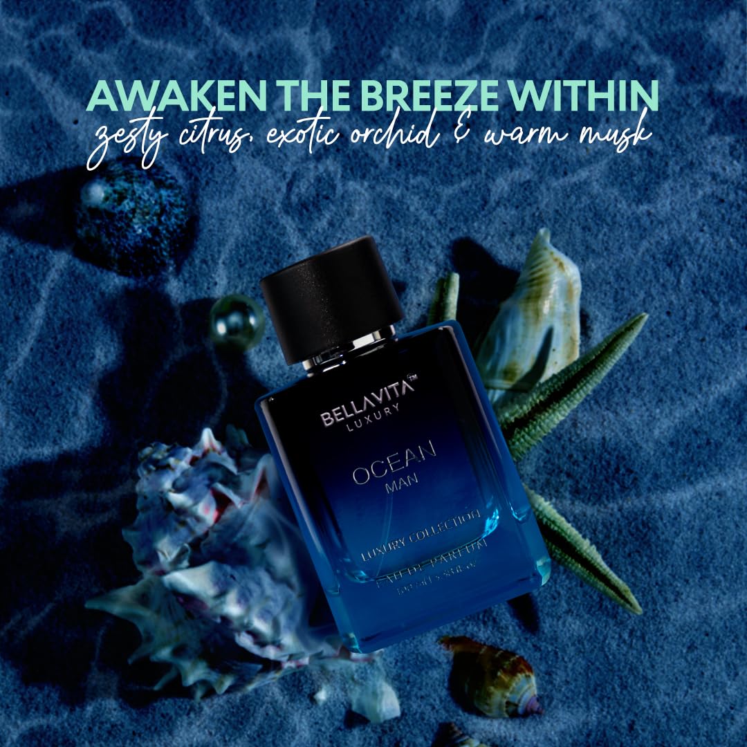 Bella Vita Luxury OCEAN Eau de Parfum 100 ml bottle side view