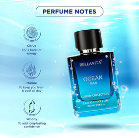Bella Vita Luxury OCEAN Eau de Parfum 100 ml with packaging