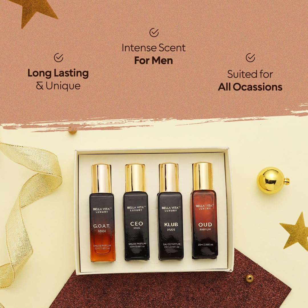 Bella Vita Luxury Perfume Gift Set packaging with fragrances displayed