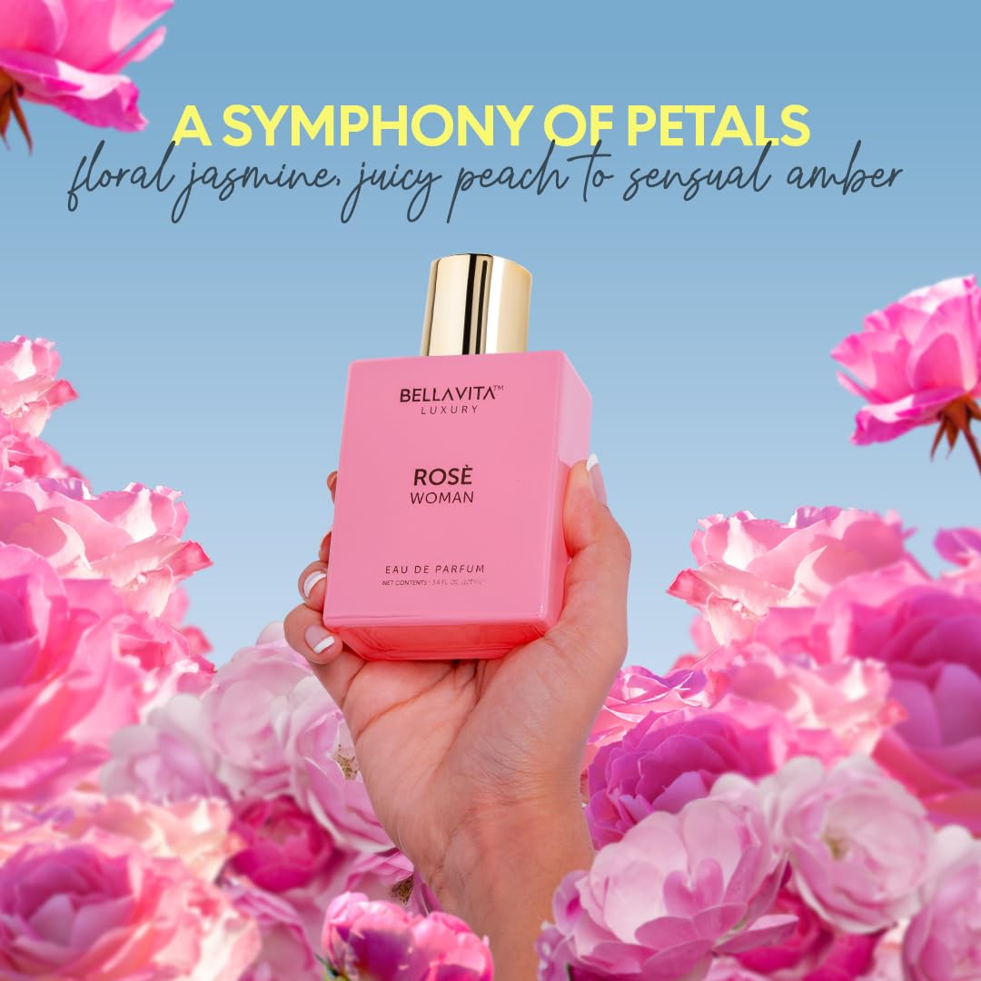 Bella Vita Luxury Rose Eau de Parfum side view showing label