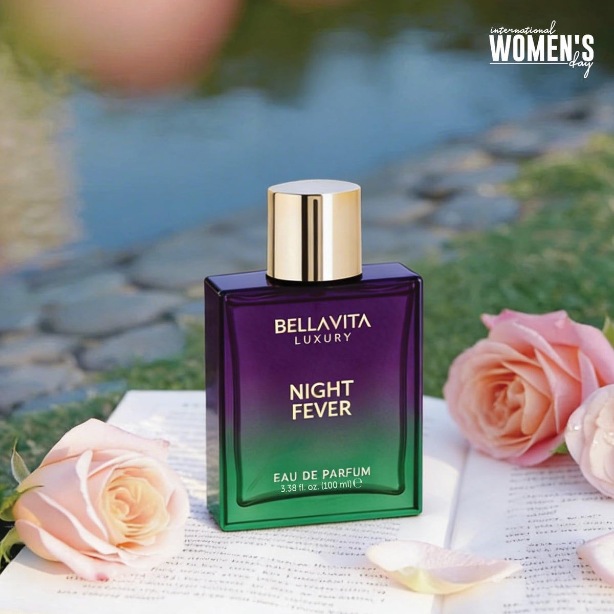 Bella Vita Organic Night Fever Eau de Parfum bottle with cap
