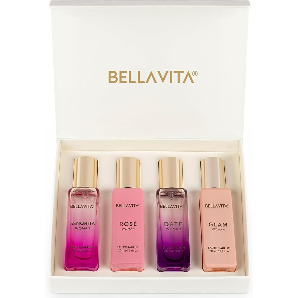 Bella Vita Organic Women's Perfume Gift Set with four 20ml bottles