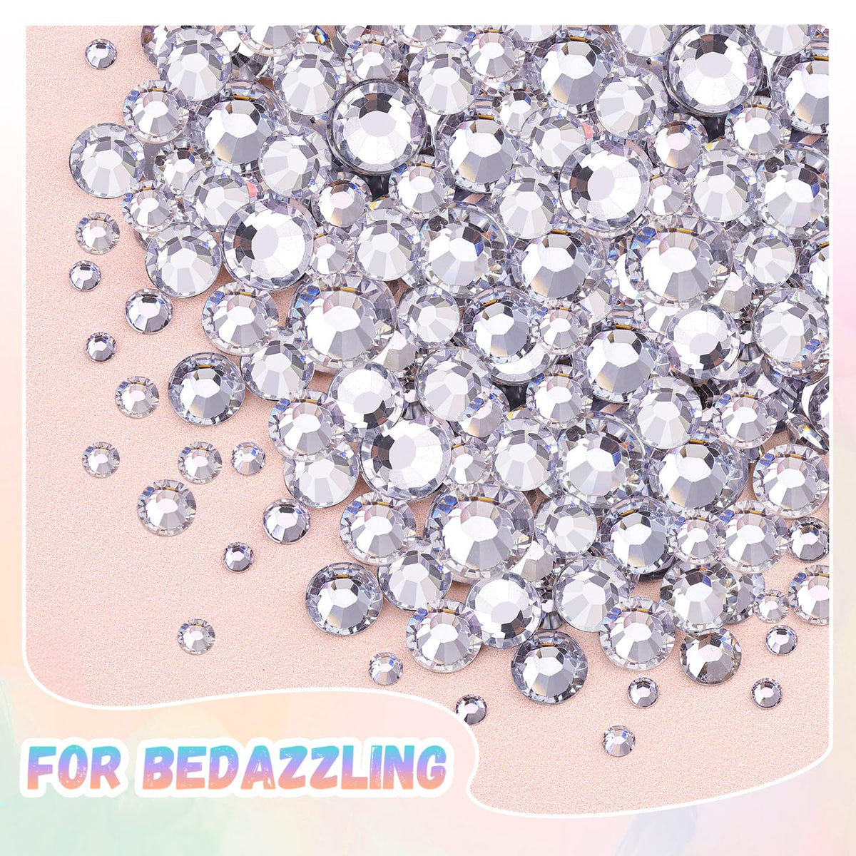 BELLEBOOST rhinestones kit packaging with 24 grids