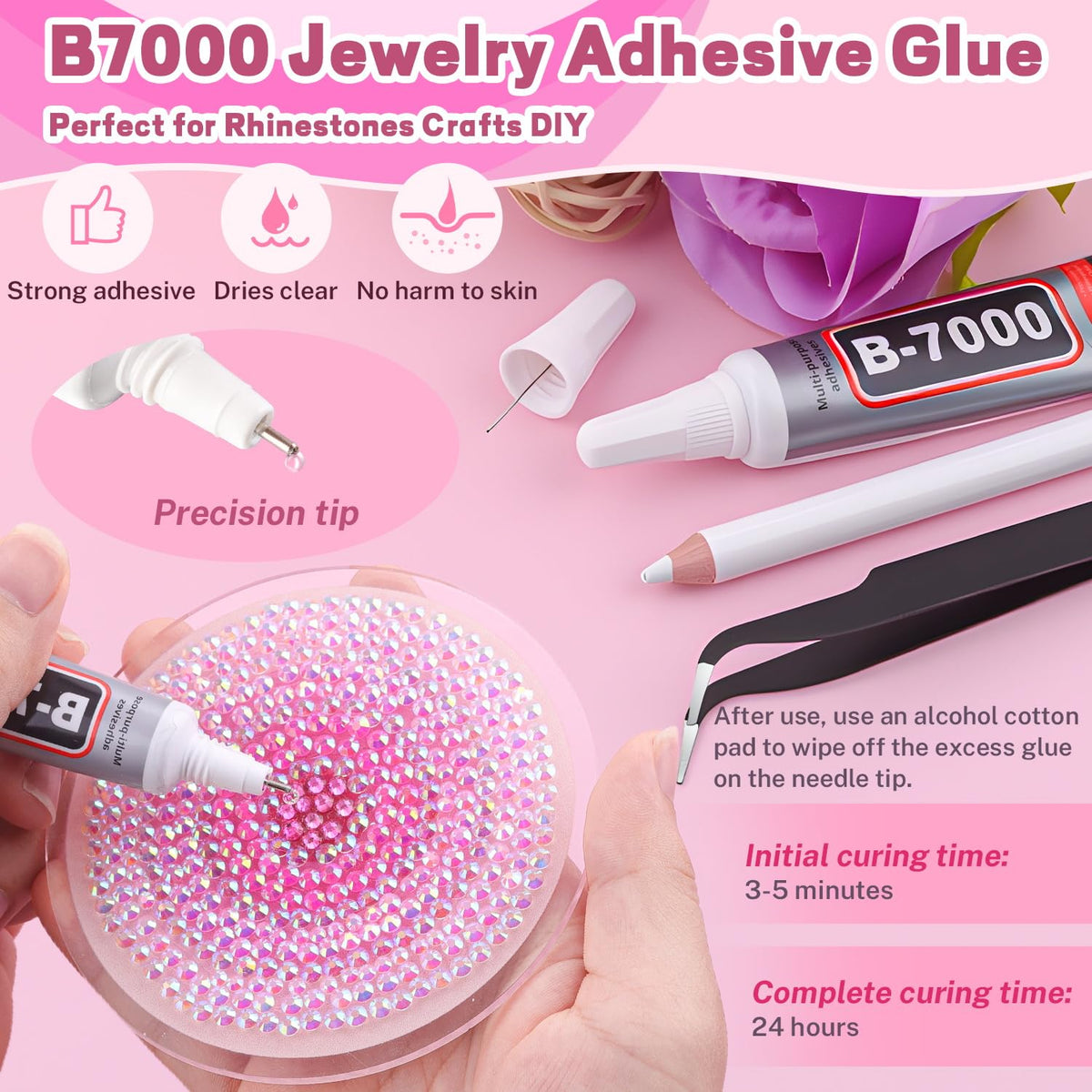 BELLEBOOST rhinestones used on a decorated phone case