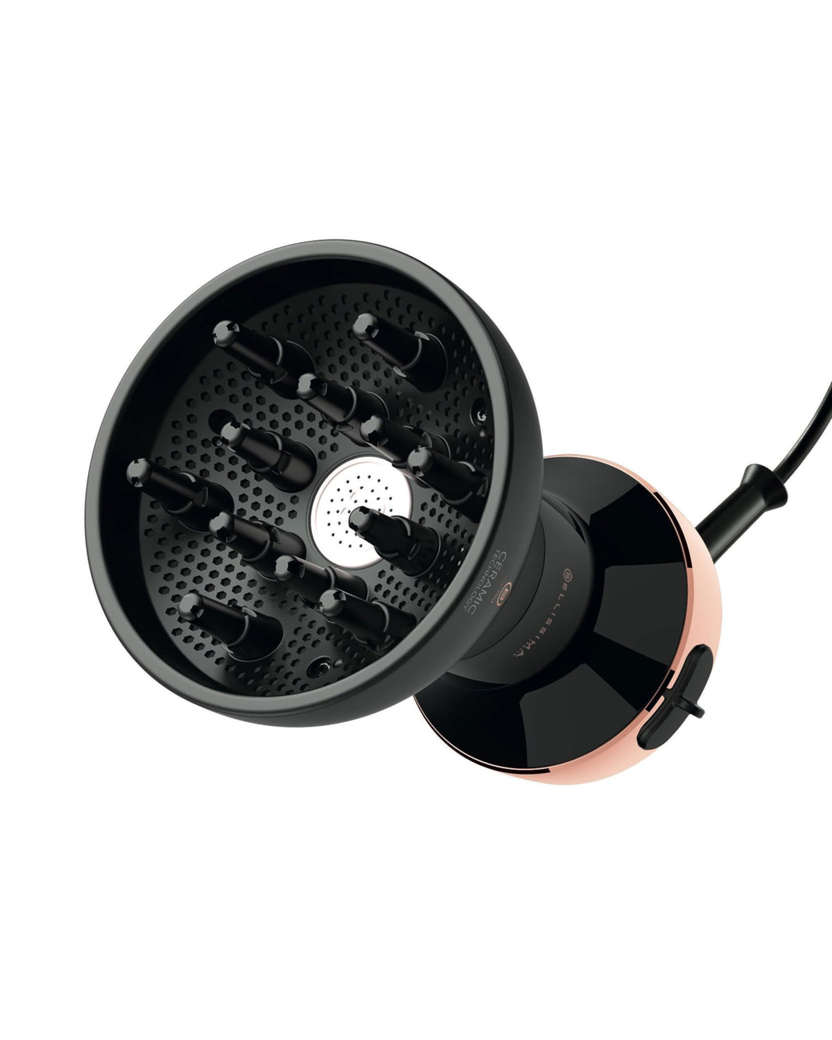 BELLISSIMA Diffon Ceramic Hair Dryer front view with diffuser bowl
