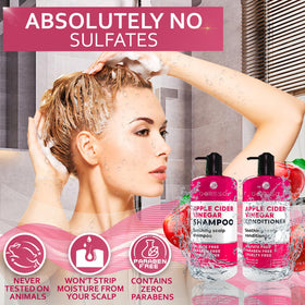 BELLISSO Apple Cider Vinegar Shampoo and Conditioner Set packaging