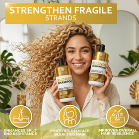 BELLISSO Blonde Shampoo and Conditioner Set packaging