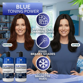 BELLISSO Blue Shampoo bottle with label
