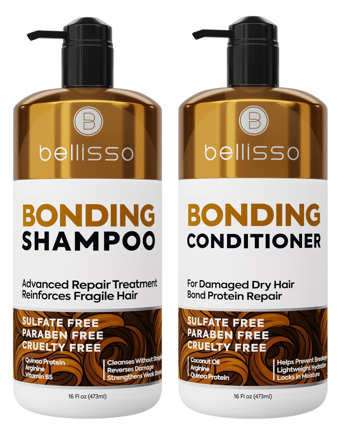 BELLISSO Bonding Shampoo and Conditioner Set front view