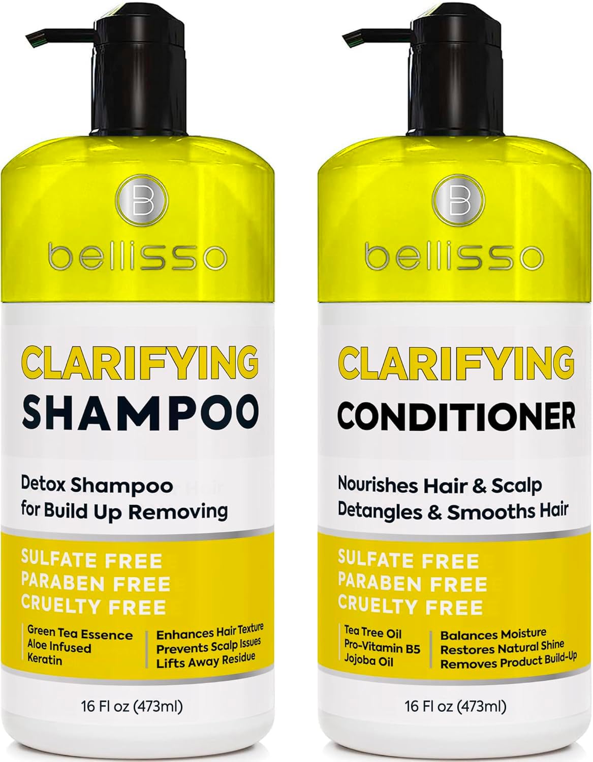 BELLISSO Clarifying Shampoo and Conditioner Set front view