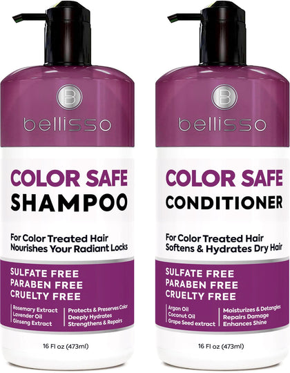BELLISSO Color Safe Shampoo and Conditioner Set front view