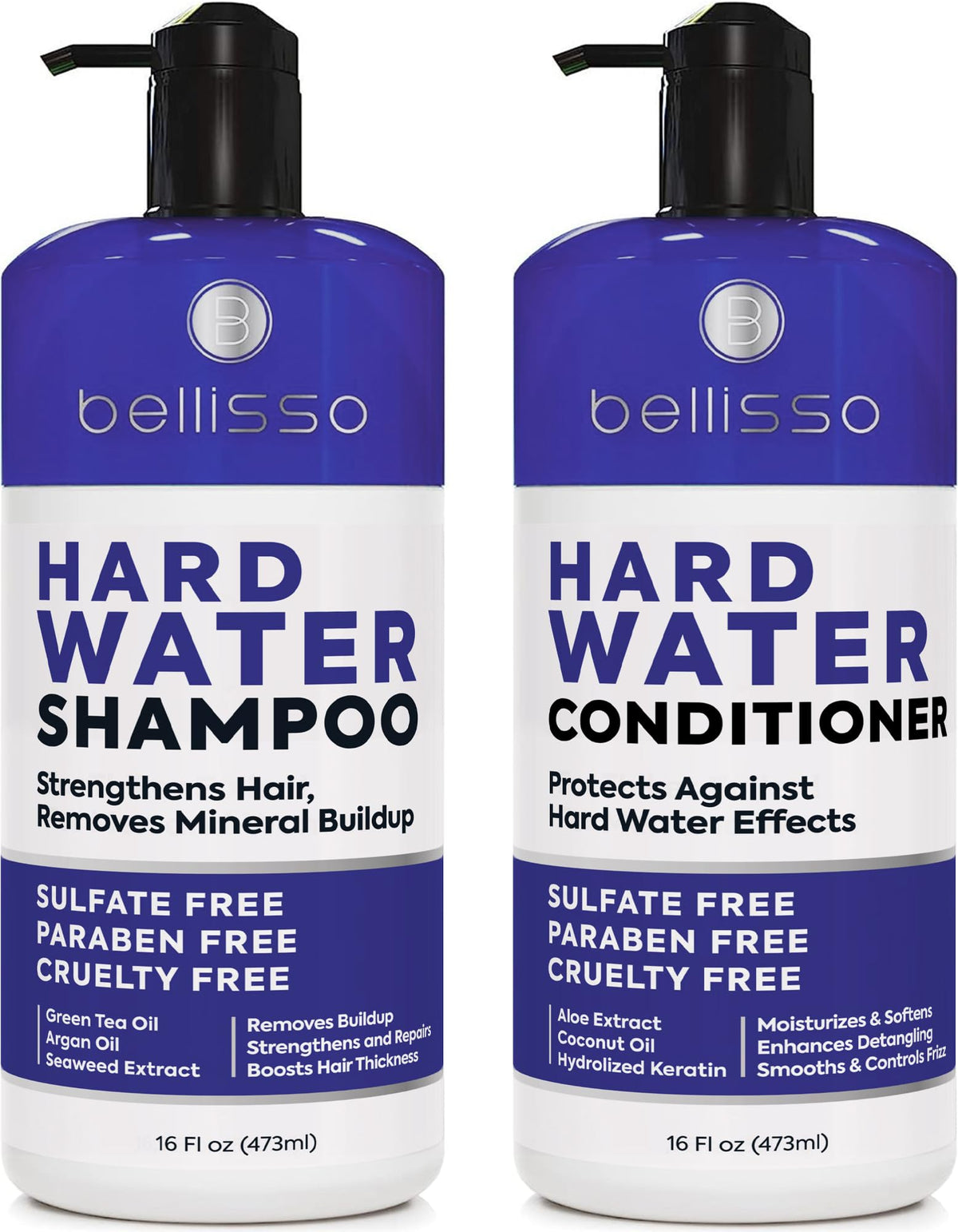 BELLISSO Hard Water Shampoo and Conditioner Set front view