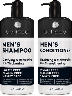 BELLISSO Men's Shampoo and Conditioner Set front view