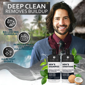 BELLISSO Men's Shampoo bottle with label