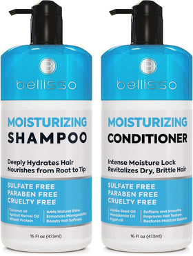 BELLISSO Moisturizing Shampoo and Conditioner Set front view