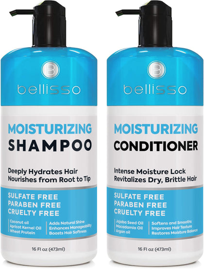 BELLISSO Moisturizing Shampoo and Conditioner Set front view
