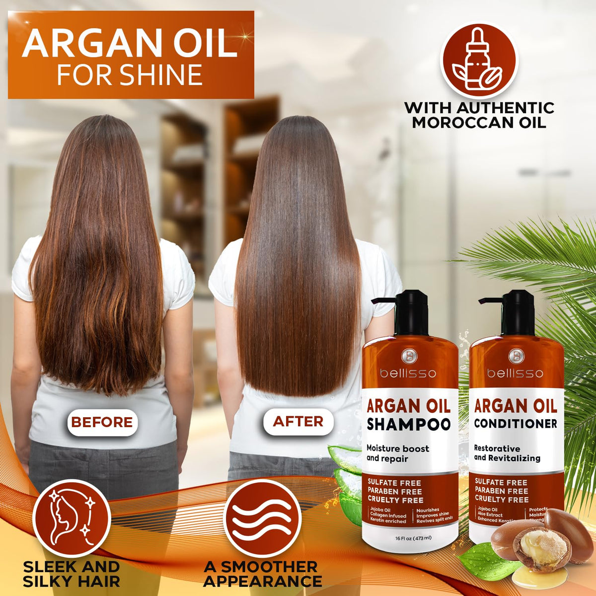 BELLISSO Moroccan Argan Oil Conditioner front view