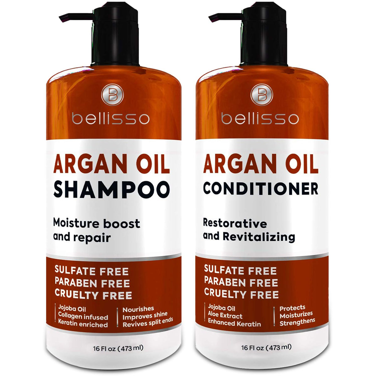 BELLISSO Moroccan Argan Oil Shampoo front view