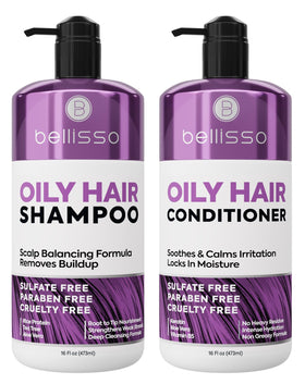 BELLISSO Oily Hair Shampoo and Conditioner Set front view