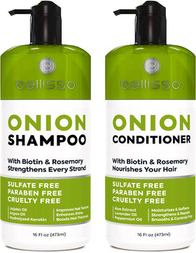 BELLISSO Onion Shampoo and Conditioner Set front view