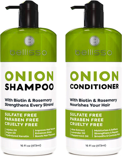 BELLISSO Onion Shampoo and Conditioner Set front view
