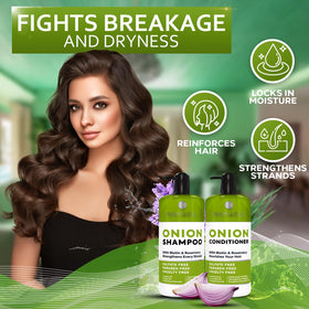 BELLISSO Onion Shampoo and Conditioner Set side view