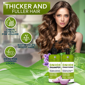 BELLISSO Onion Shampoo bottle with rosemary and biotin