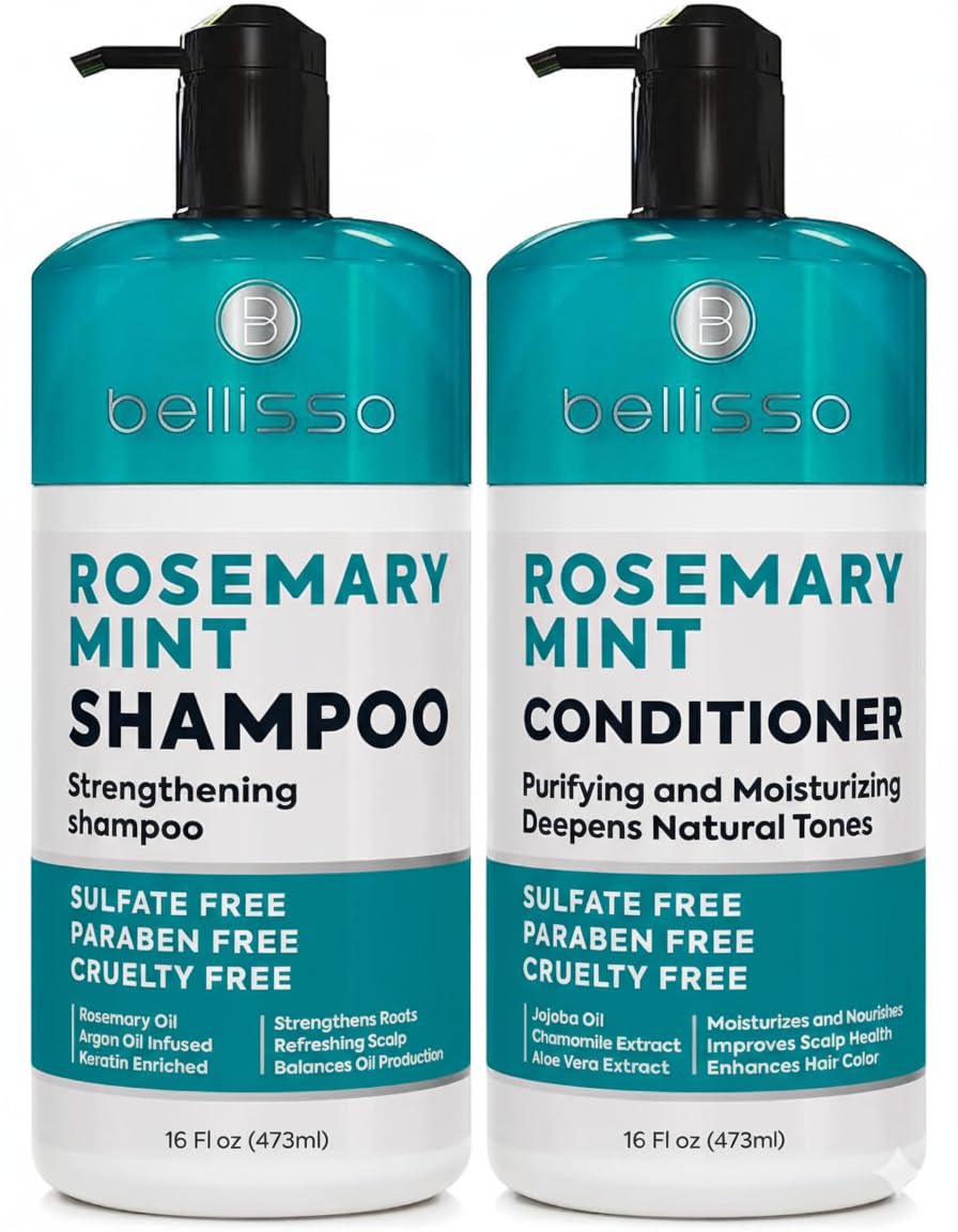 BELLISSO Rosemary Shampoo and Conditioner Set front view