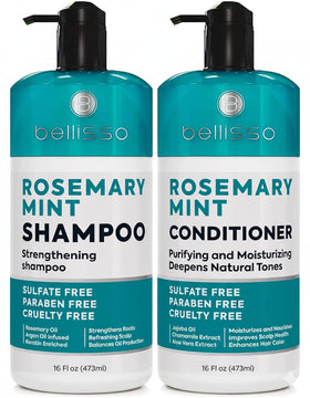 BELLISSO Rosemary Shampoo and Conditioner Set front view