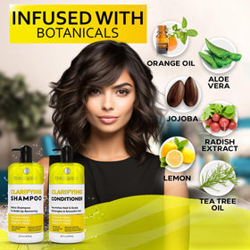 BELLISSO shampoo and conditioner bottles with botanical extracts