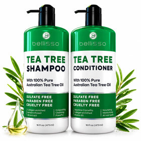 BELLISSO Tea Tree Shampoo and Conditioner Set front view