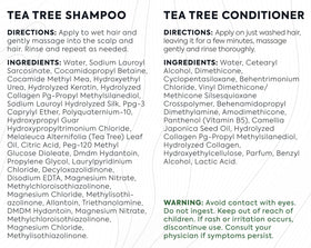 BELLISSO Tea Tree Shampoo and Conditioner Set with natural ingredients