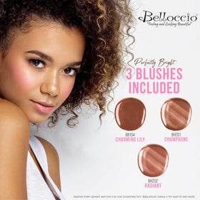 Belloccio airbrush makeup shades displayed