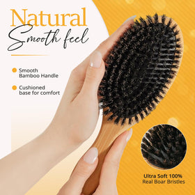 Belula hairbrush set displayed with spa accessories