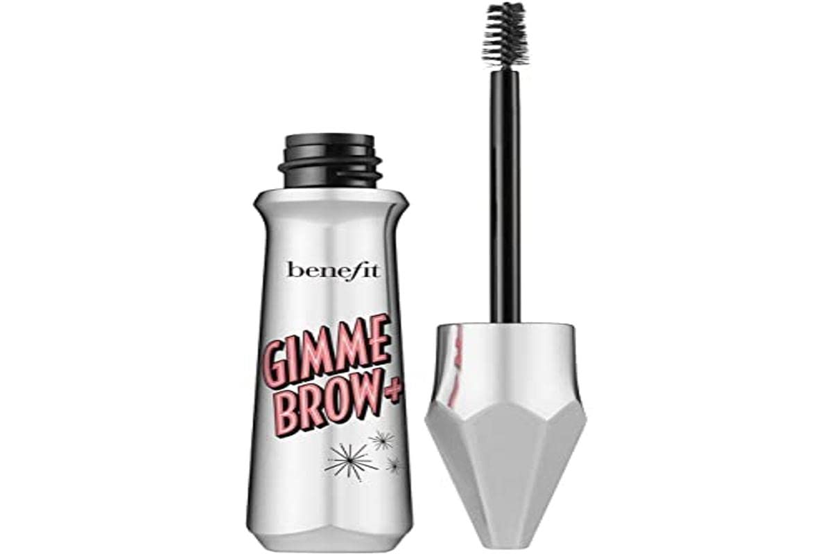 Benefit Gimme Brow Volumizing Fiber Gel #5 Deep front view with tapered brush