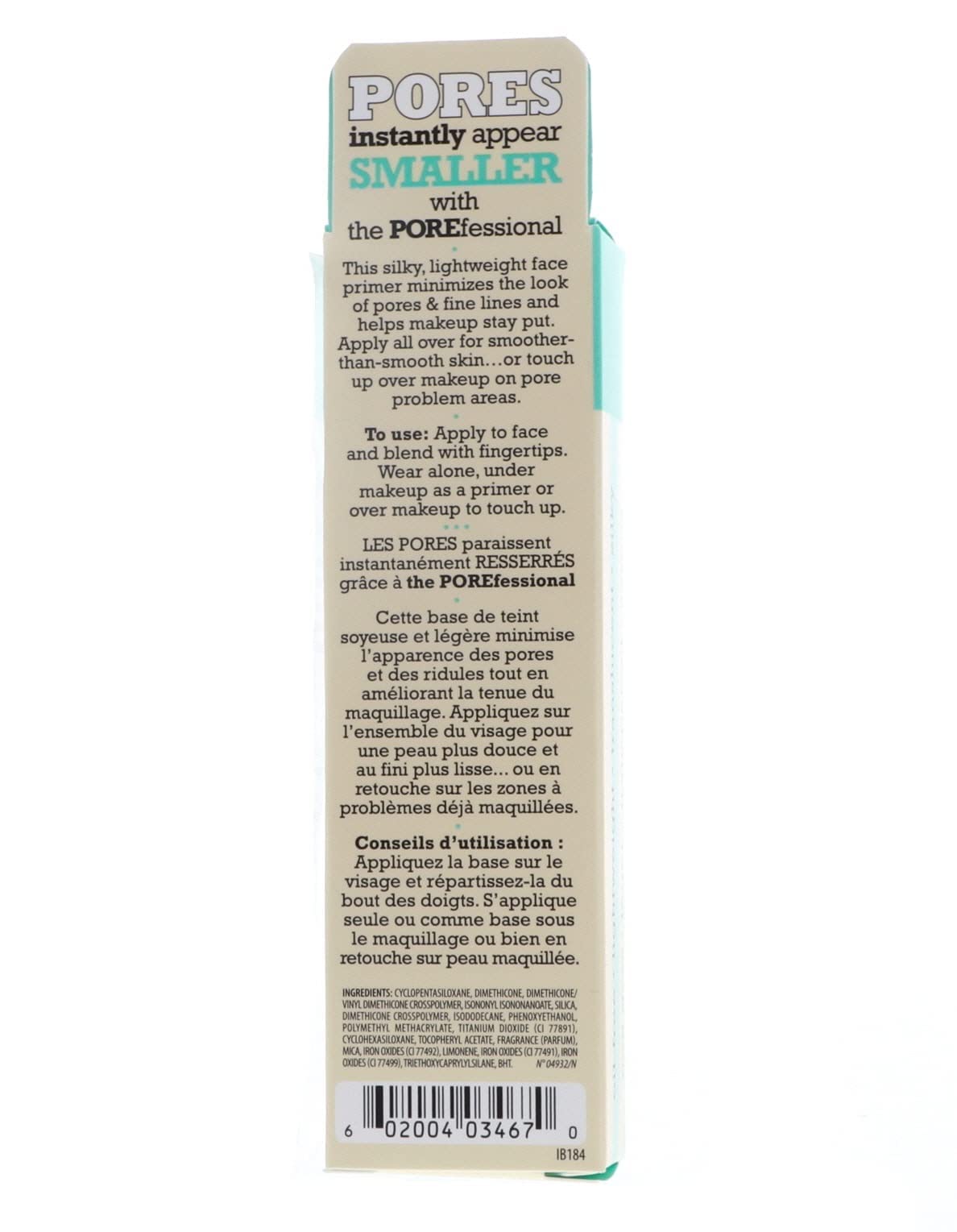 Benefit POREfessional Pro Balm Face Primer 32g application on skin